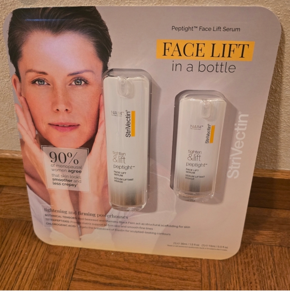 Strivectin 1 oz and 0.5 oz Tighten & Lift Peptight Face Lift Serums New & Sealed